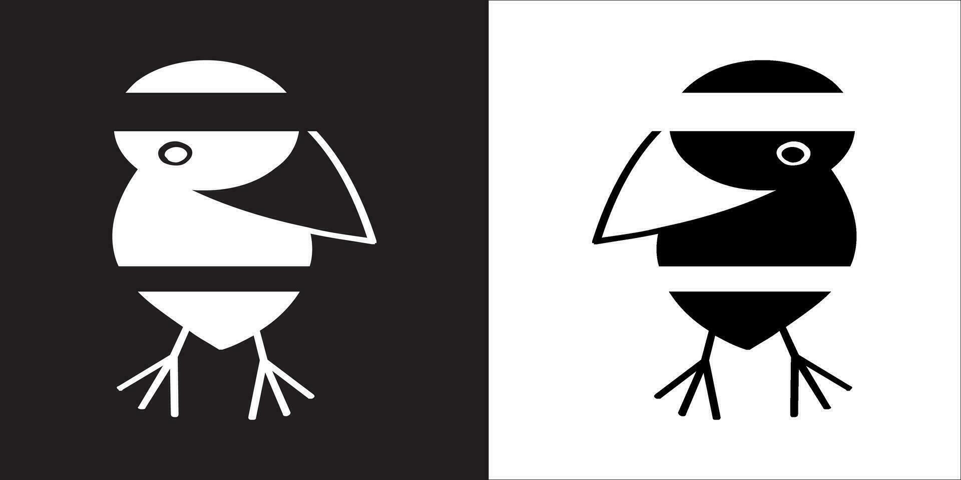 Illustration vector graphics of crow icon