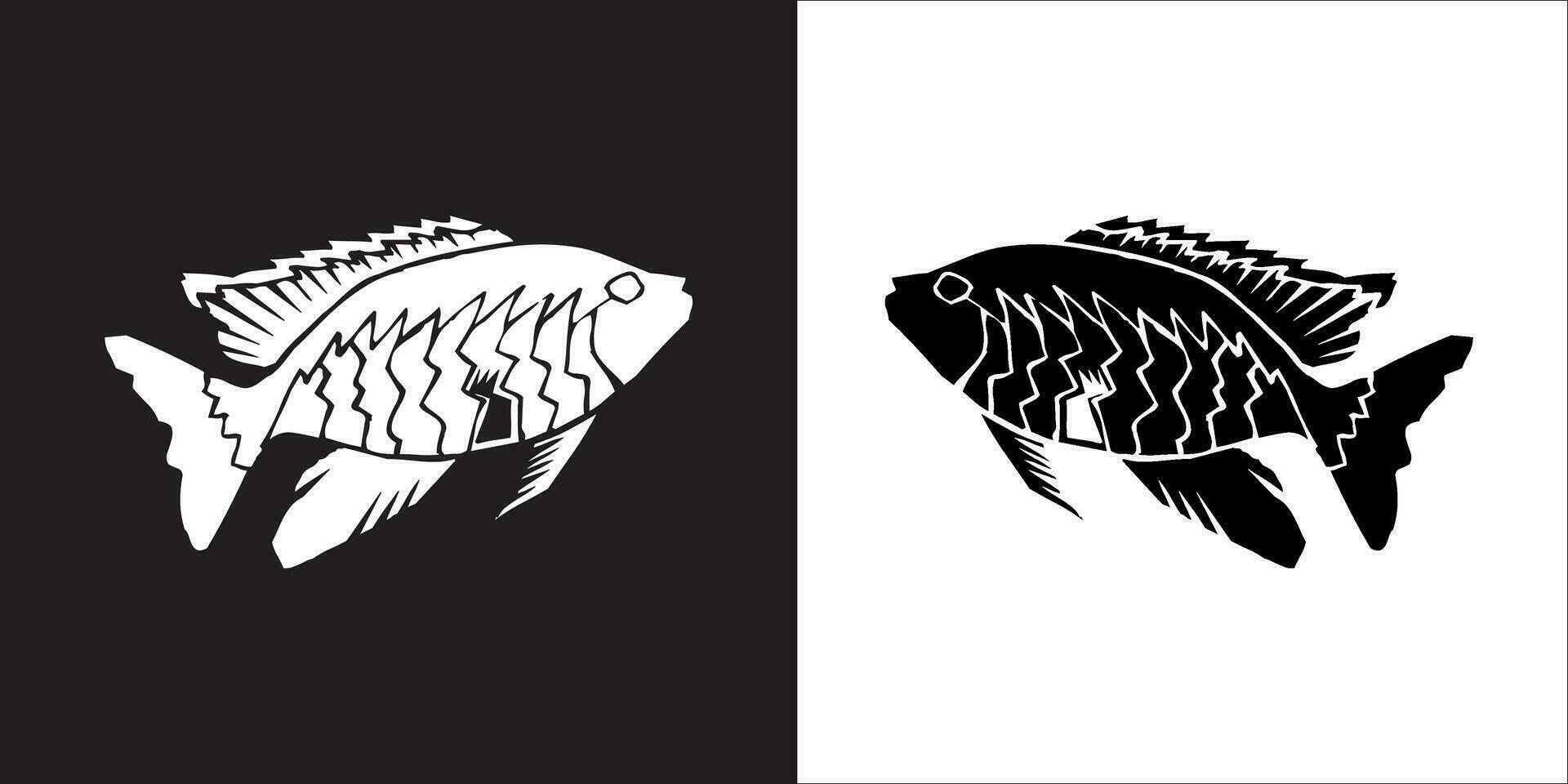 Illustration vector graphics of fish icon