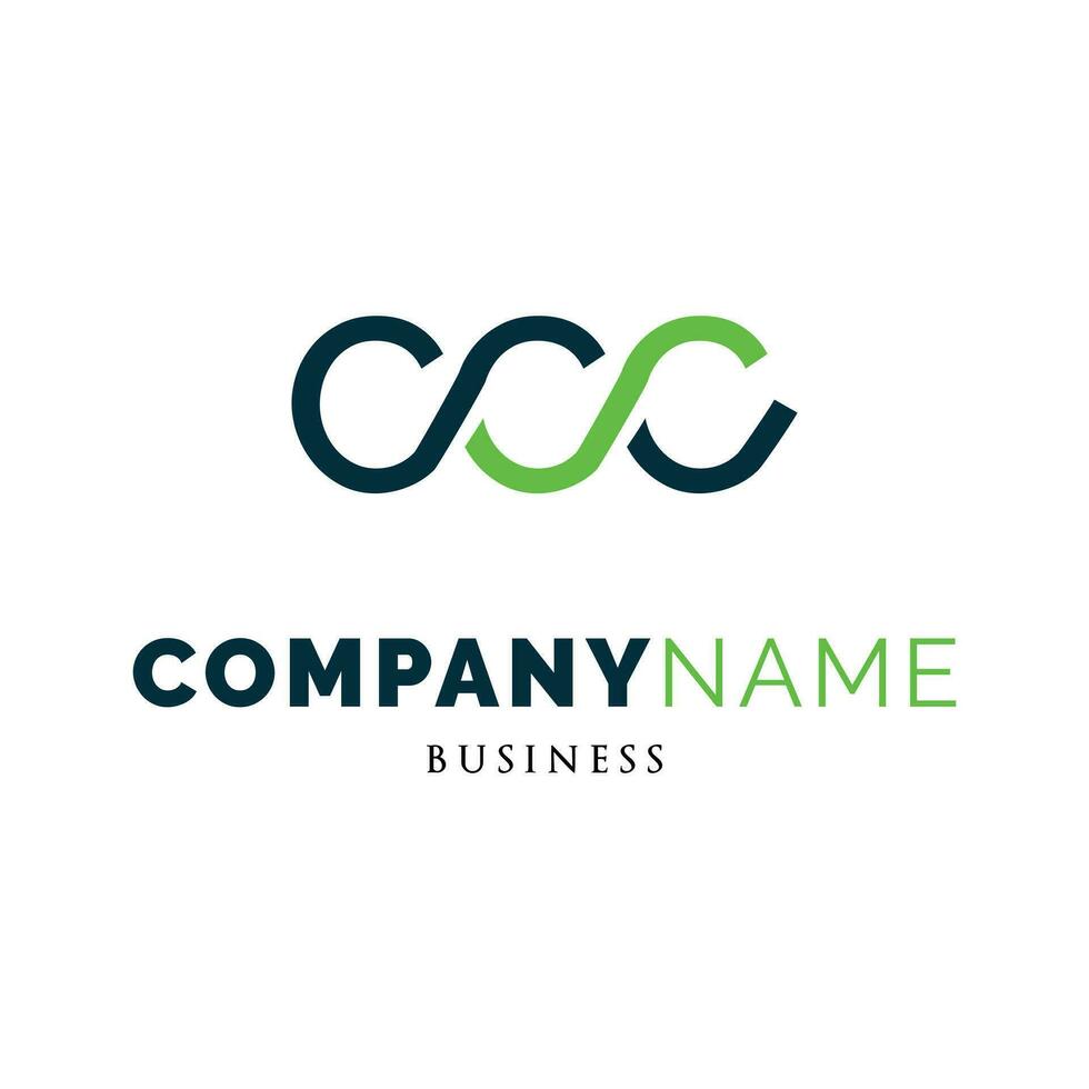 Initial Letter CCC Icon Logo Design Template vector