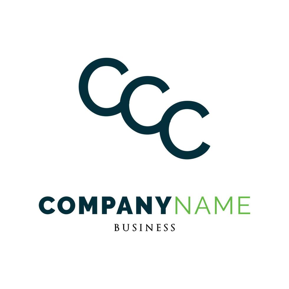 Initial Letter CCC Icon Logo Design Template vector