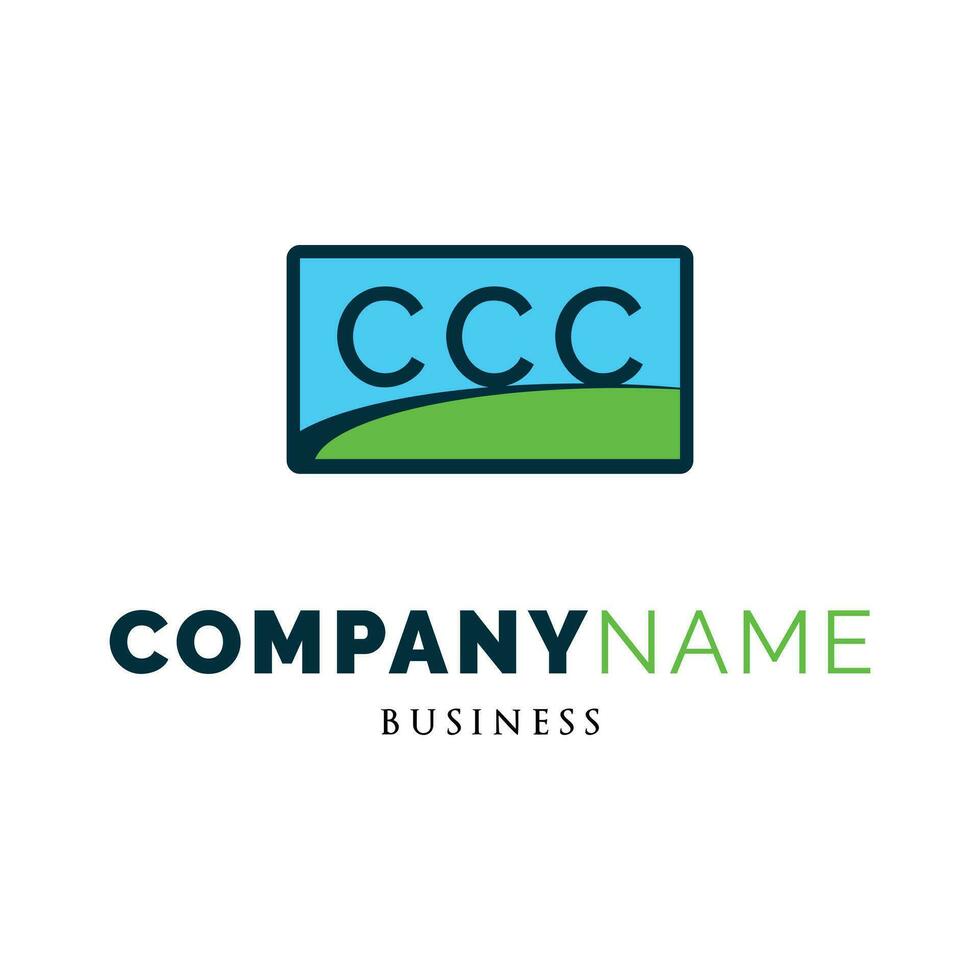 Initial Letter CCC Icon Logo Design Template vector