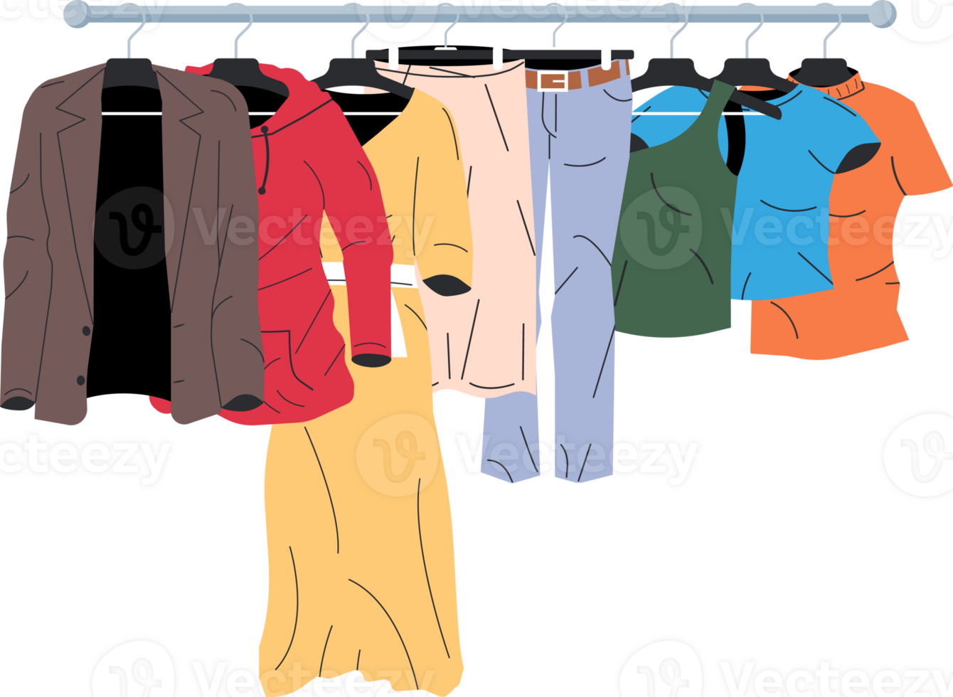 Womans clothes on hanger png