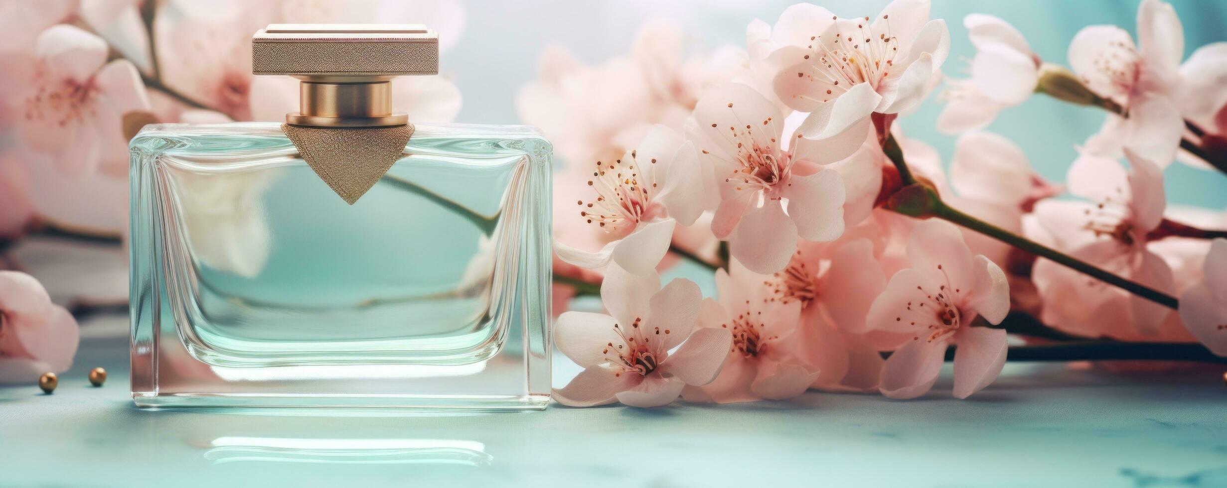 AI generated beauty and fashion of perfumes photo
