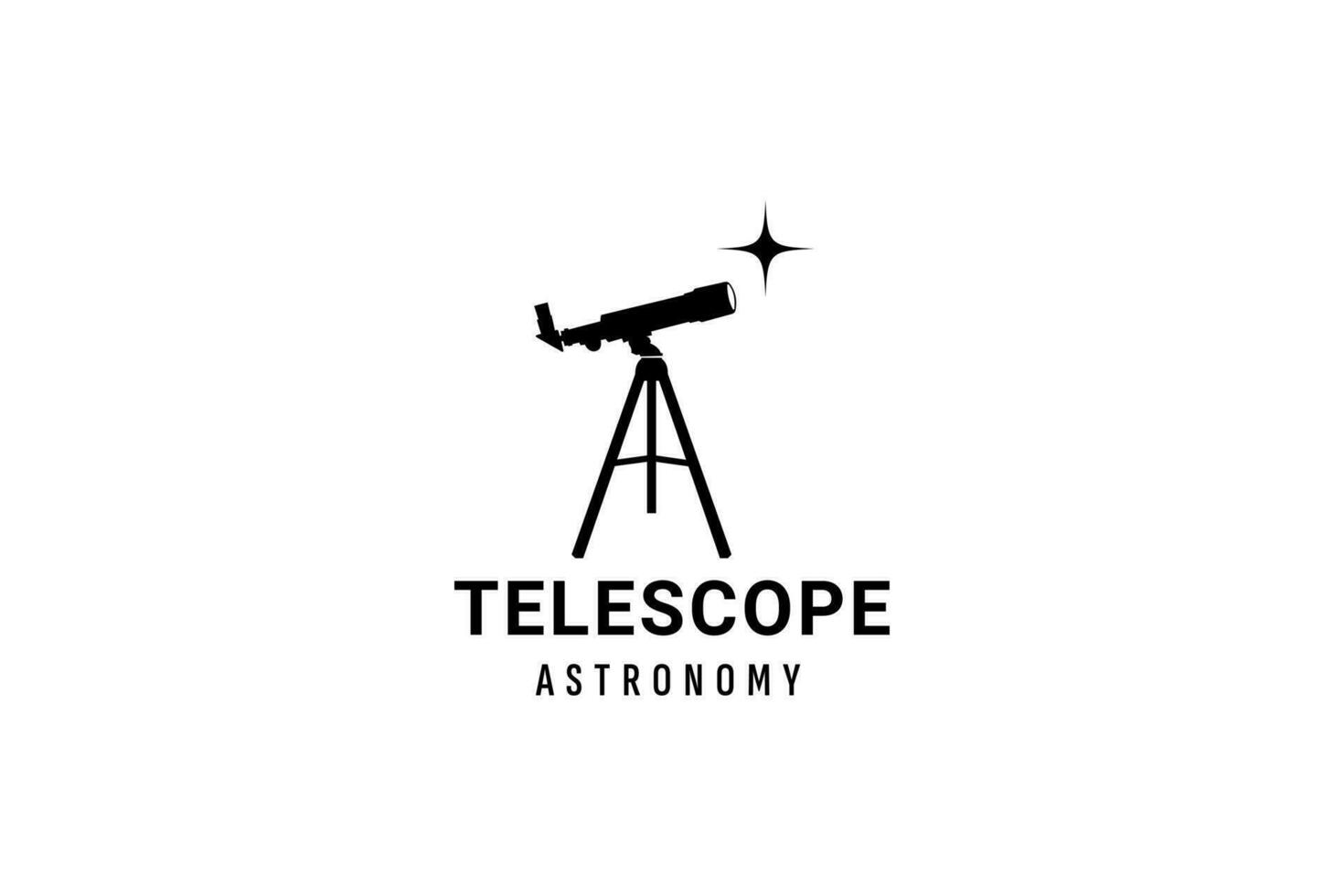 telescopio logo vector icono ilustración