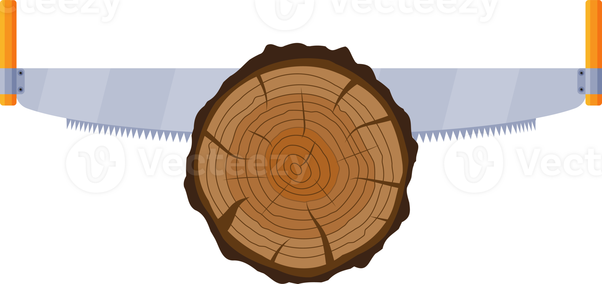 Saw sawing tree trunk png