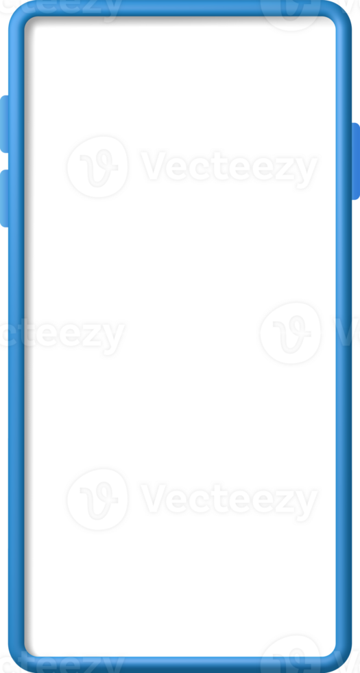 3d réaliste téléphone intelligent avec vide écran png
