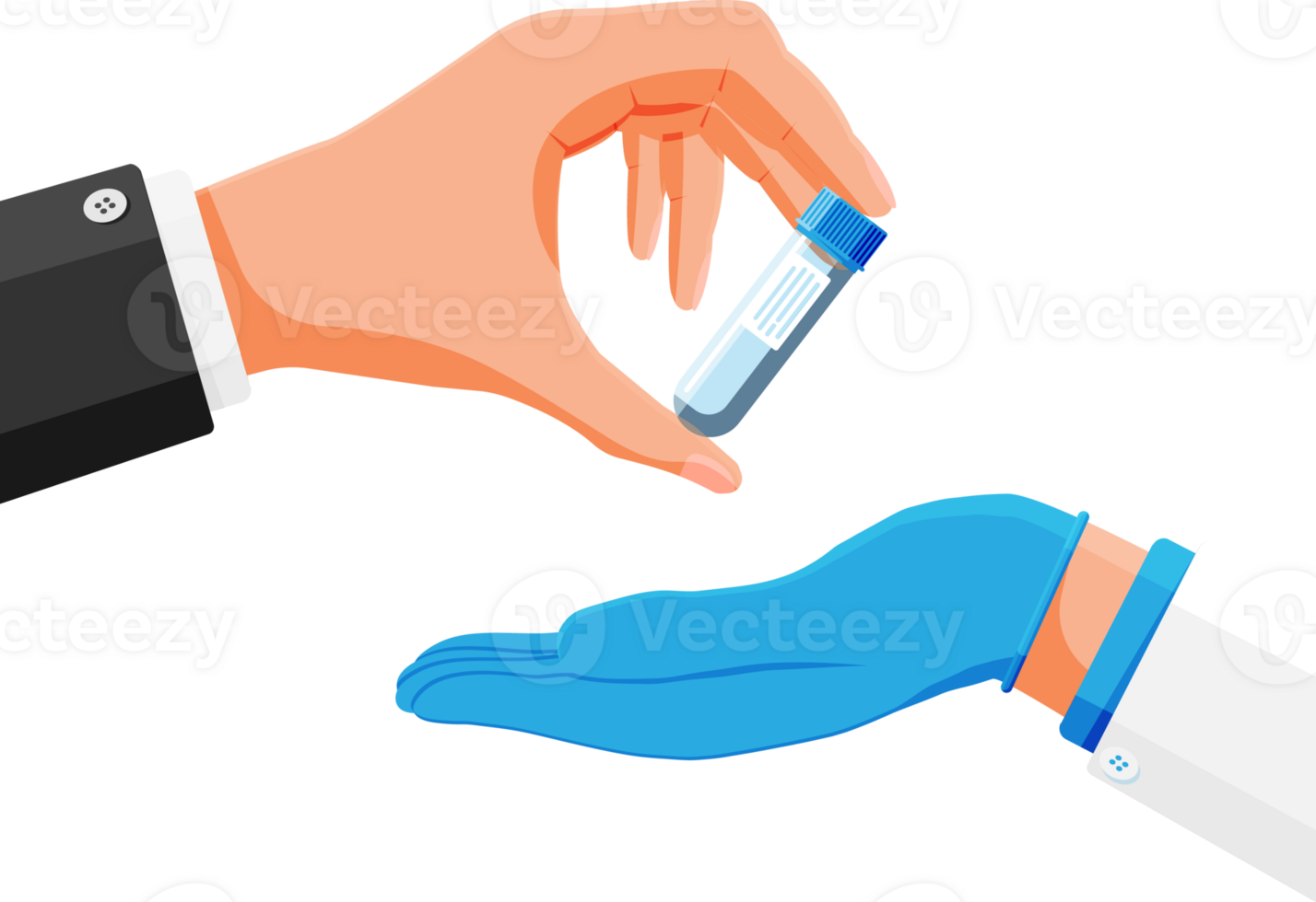 Test Tube with Cap in Hand Isolated png