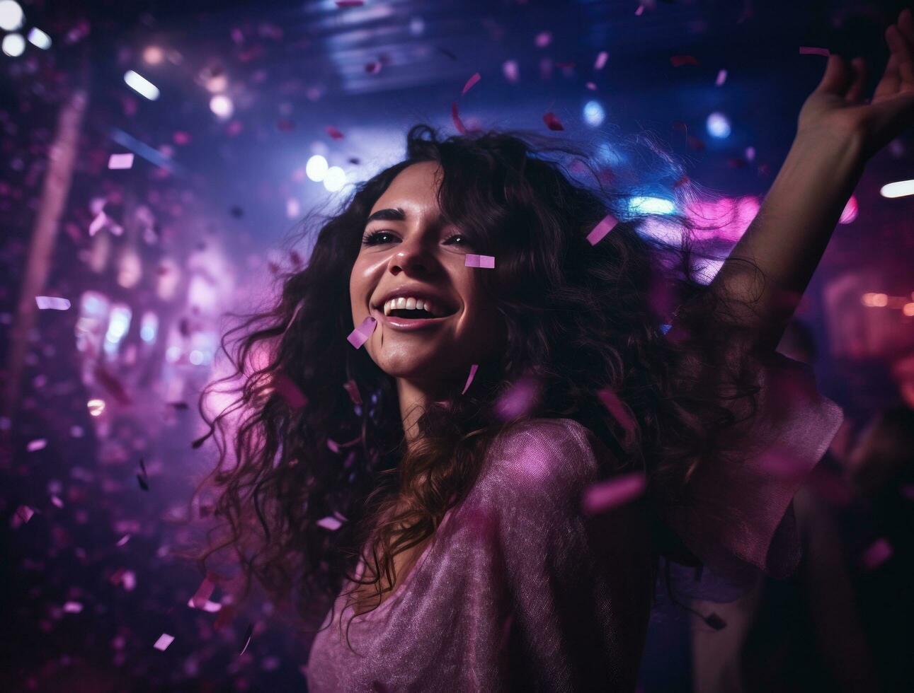 AI generated a young girls dancing in a club or nightclub photo