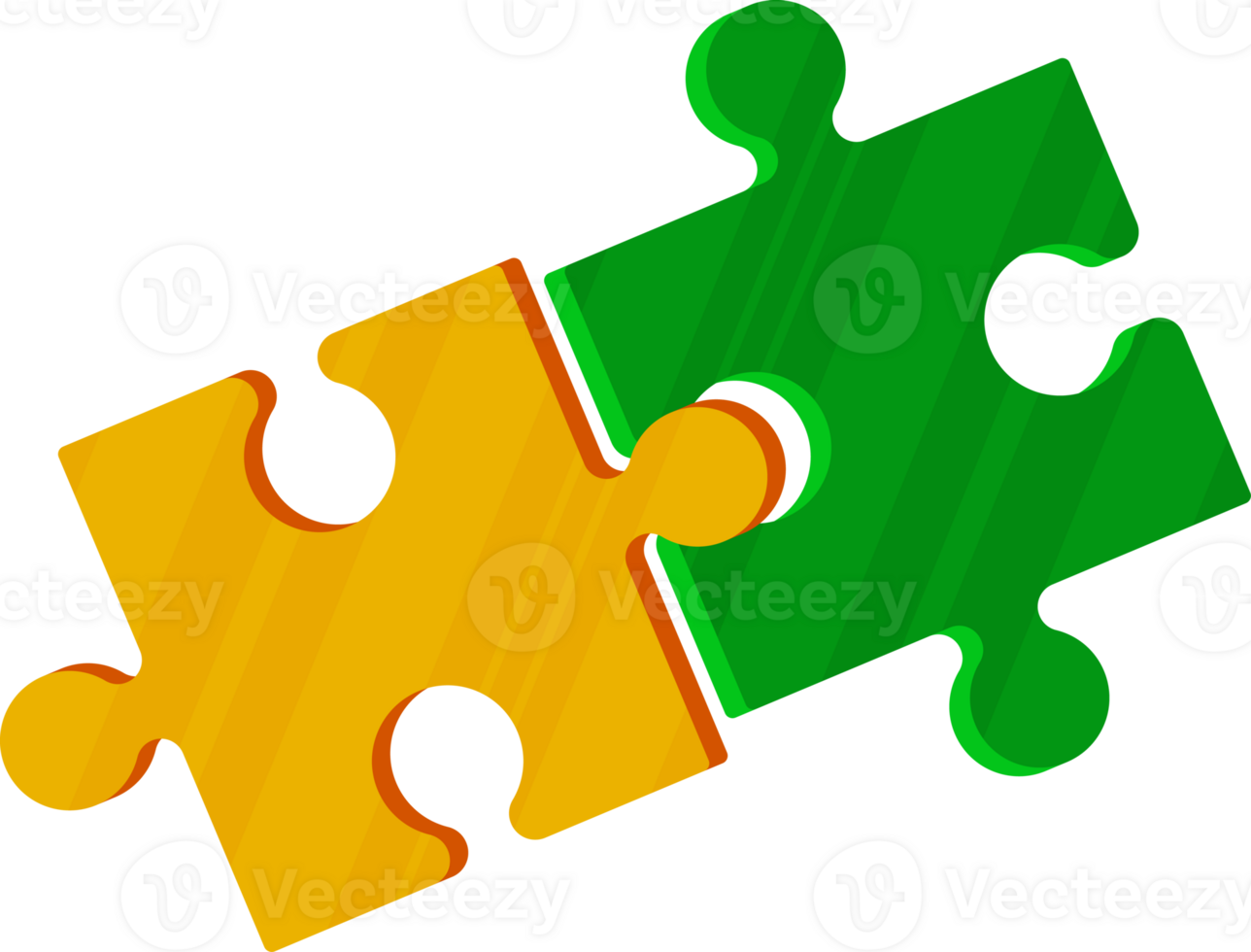Connecting Puzzle Pieces. Symbol of Teamwork png