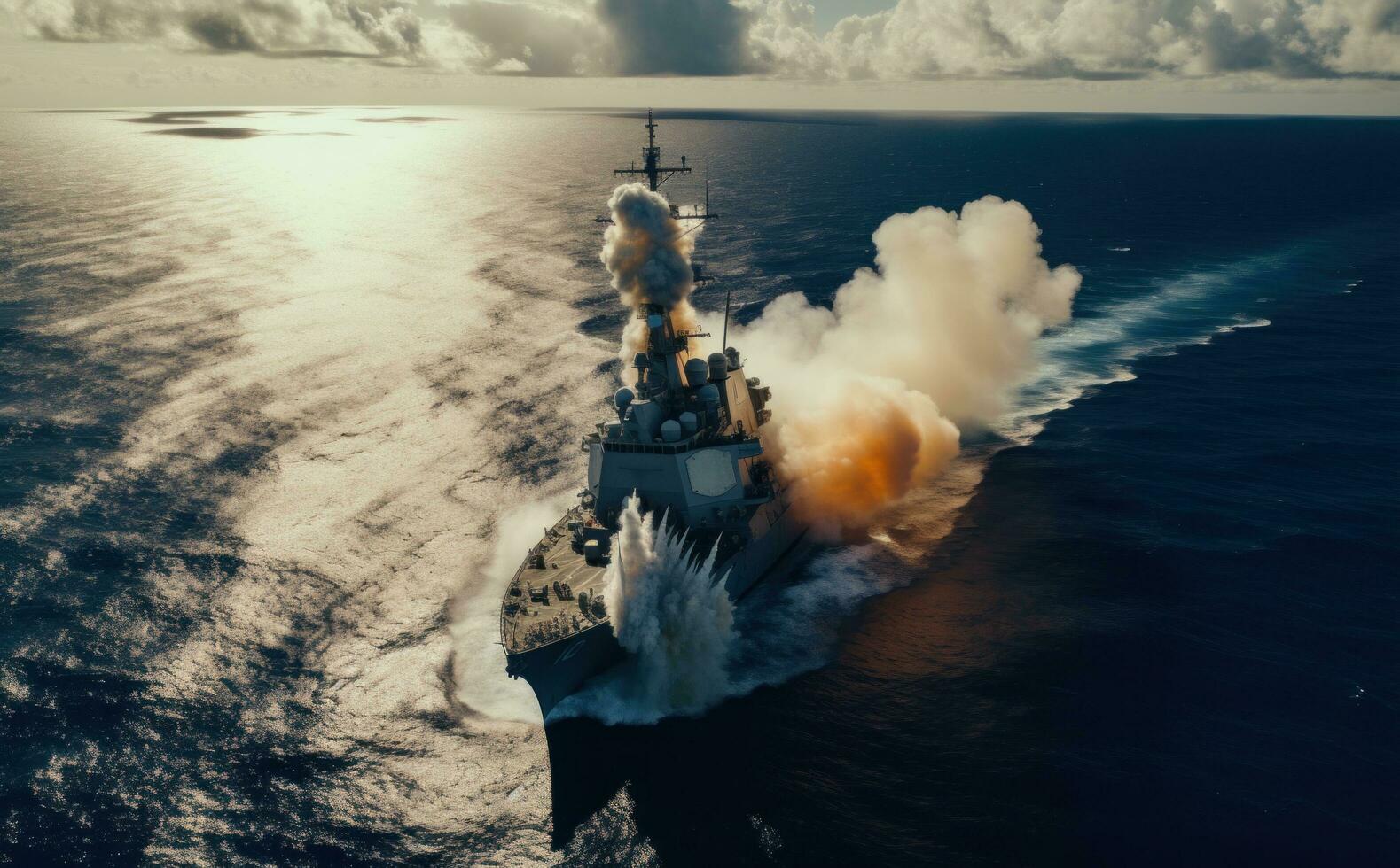 AI generated shot from an navy ballistic missile photo