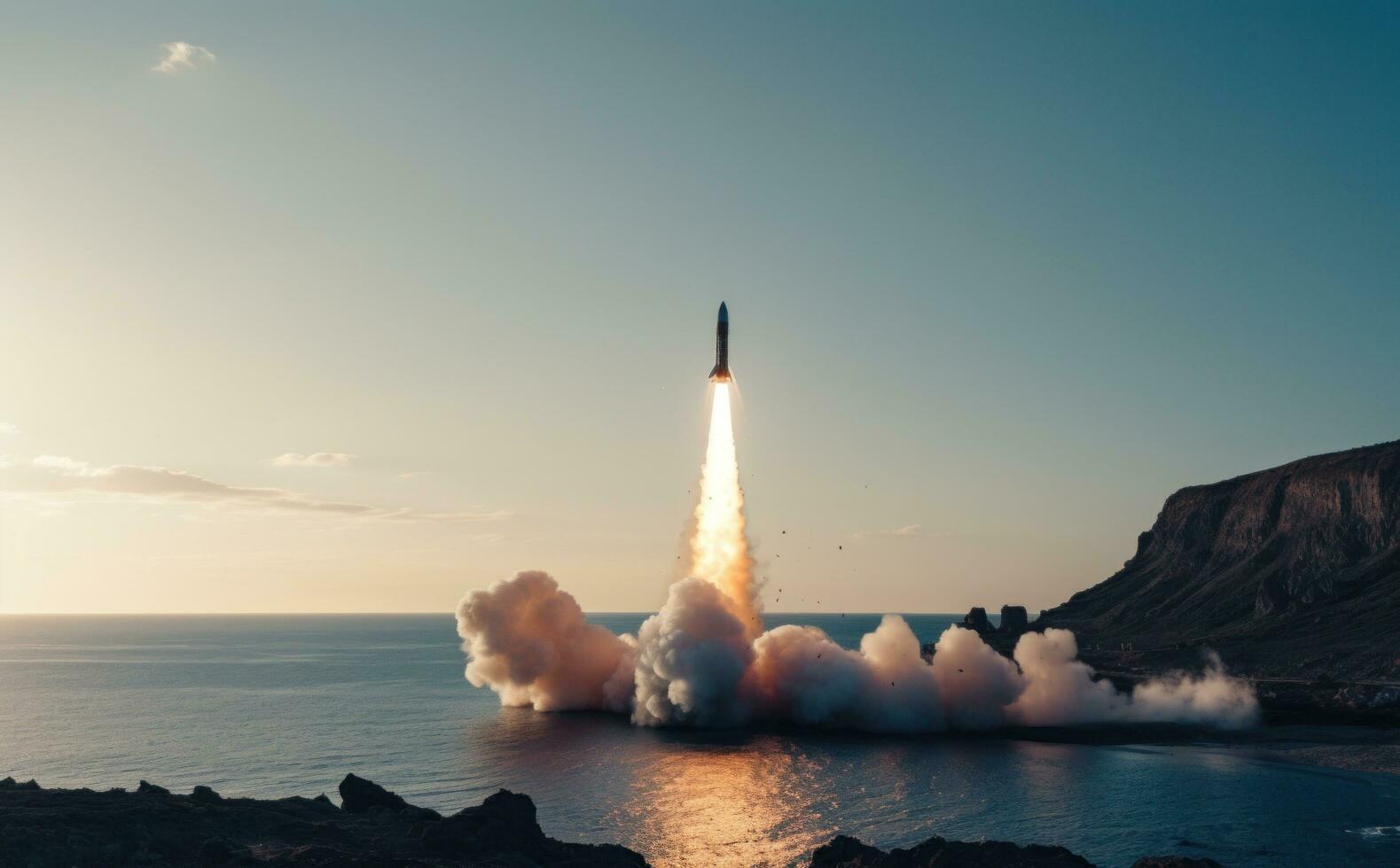 AI generated shot from an navy ballistic missile photo