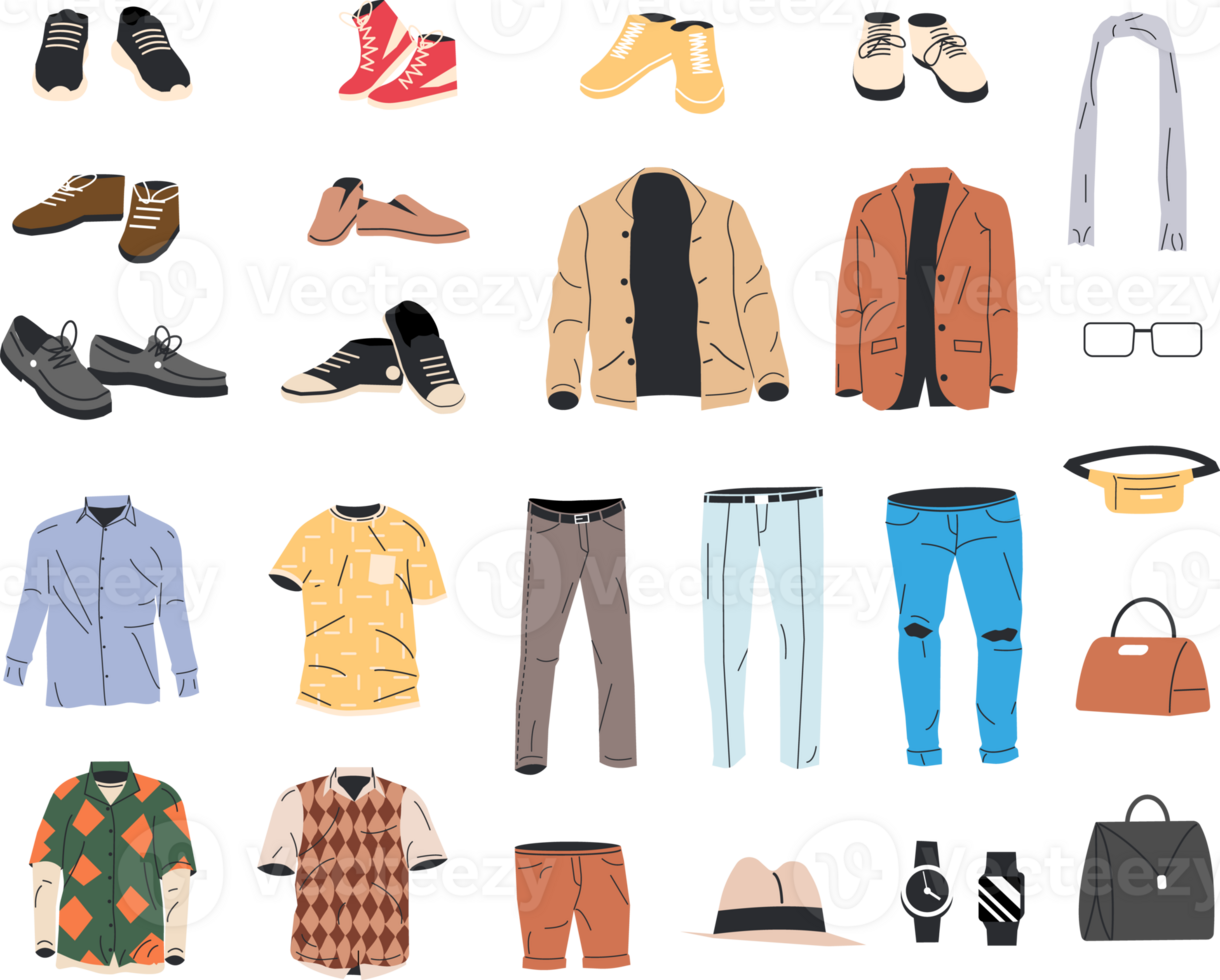 Collection of man wardrobe png