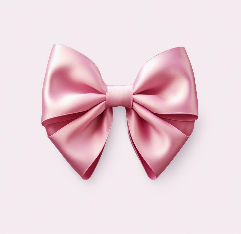 AI generated pink bow in the shape of a bow photo