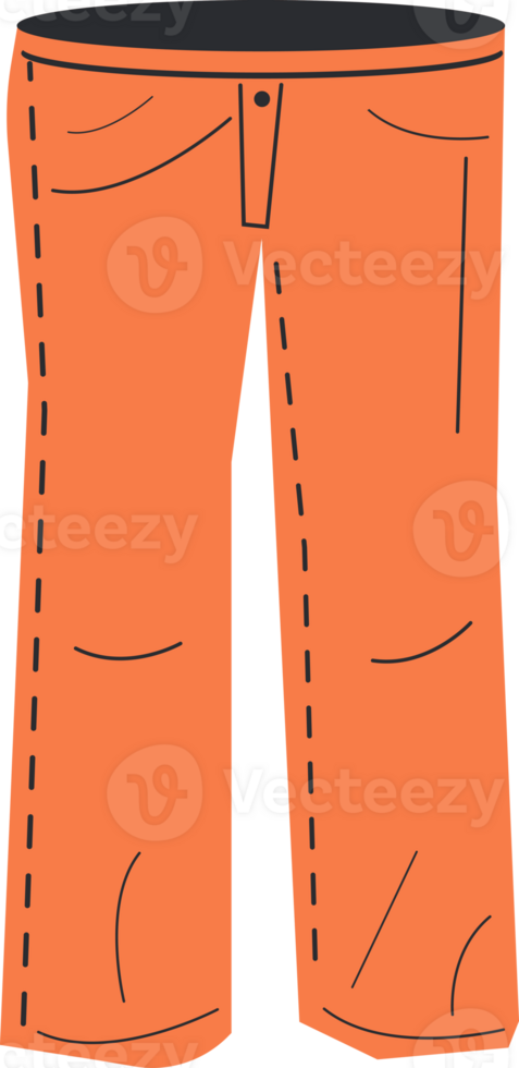 Woman denim trousers or pants png