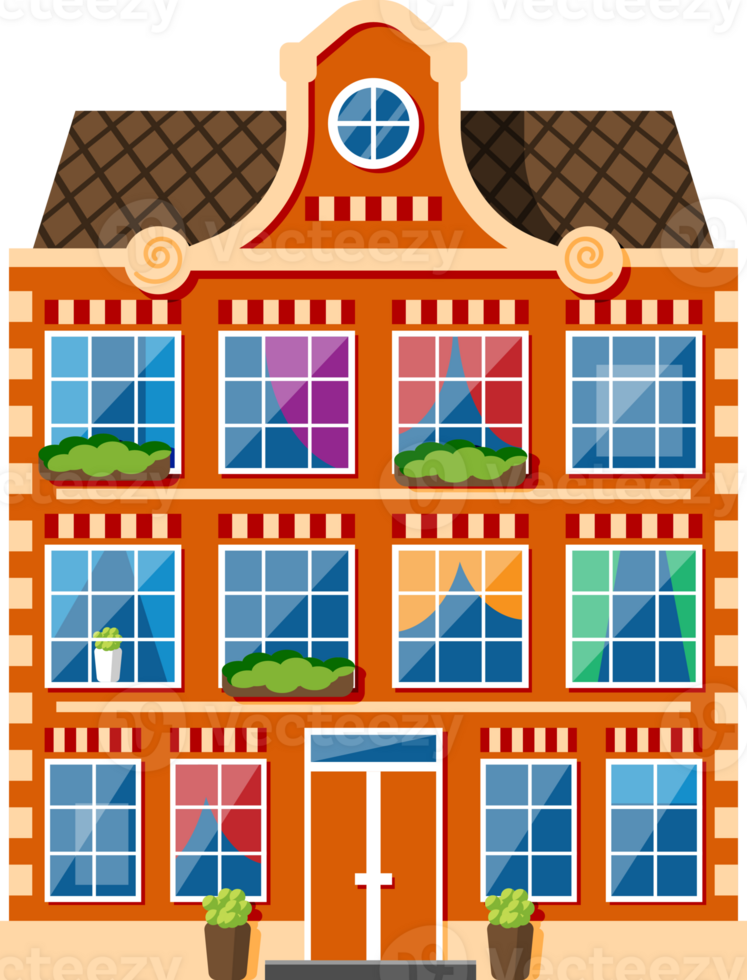 woon- huis in Nederlands stijl png
