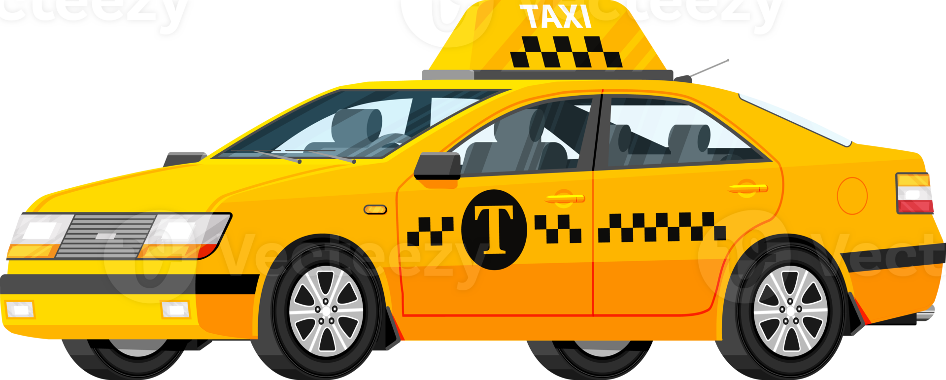 Taxi Car. Yellow Taxi Sedan Cab png