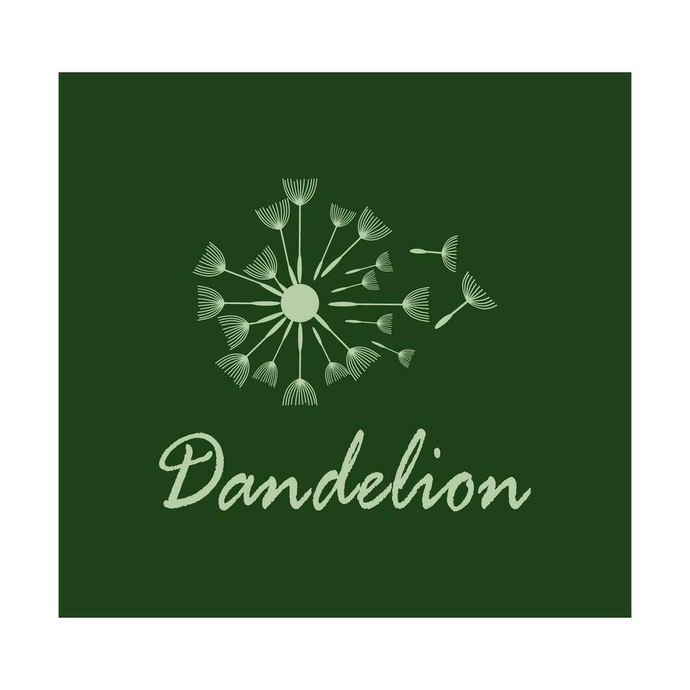 dandelion logo vector symbol design