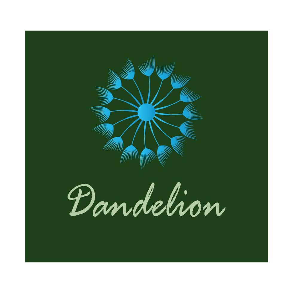 diente de león logo vector símbolo diseño