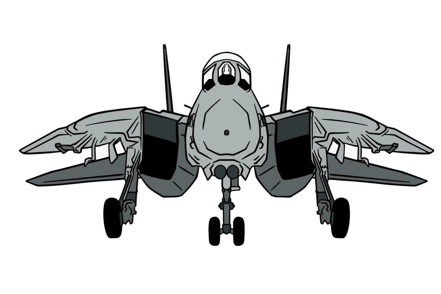 Illustration of fighter jet vector
