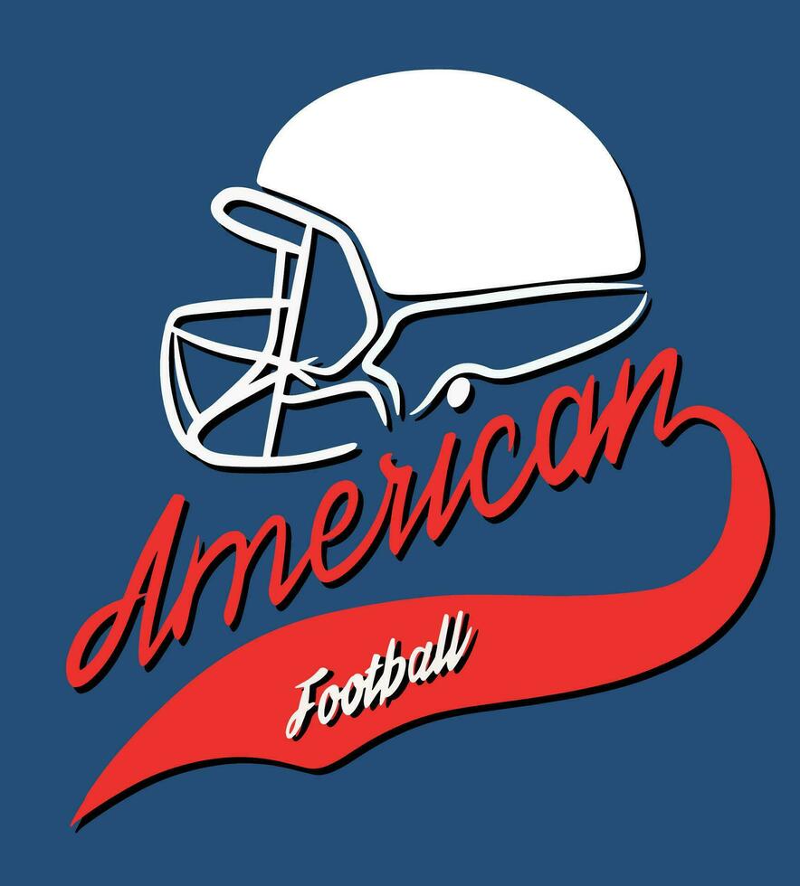 ilustración de americano fútbol americano logo vector