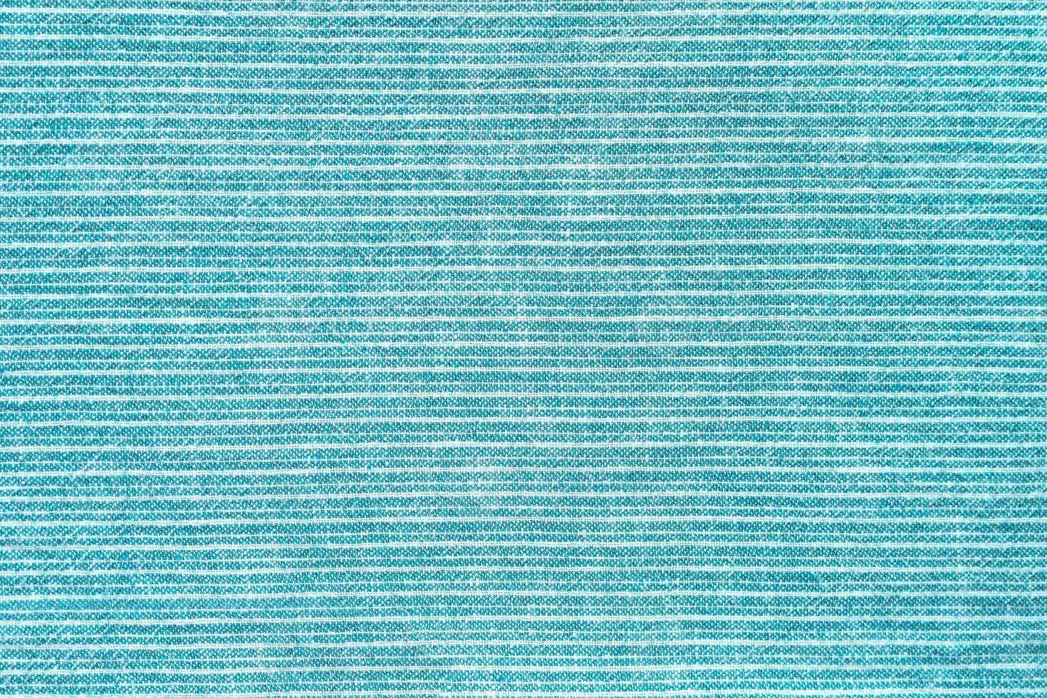 Natural turquoise linen texture with striped pattern as background, wallpaper. Top view, flat lay photo