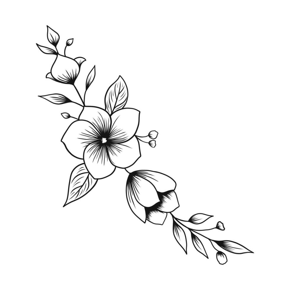 logo y tatuaje de un hermosa rojo flor, limpiar detallado línea Arte vector