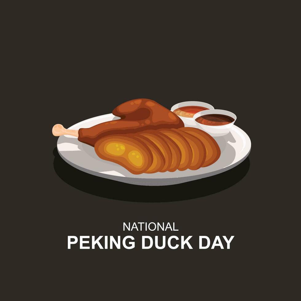 National Peking Duck Day background. vector