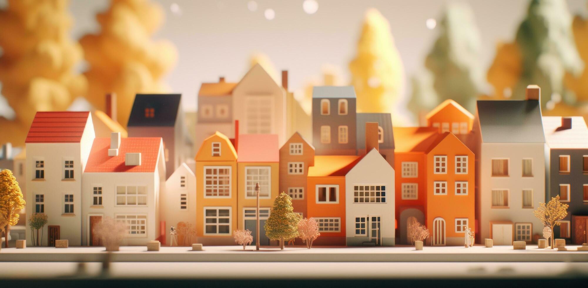 AI generated a view of the miniature homes photo