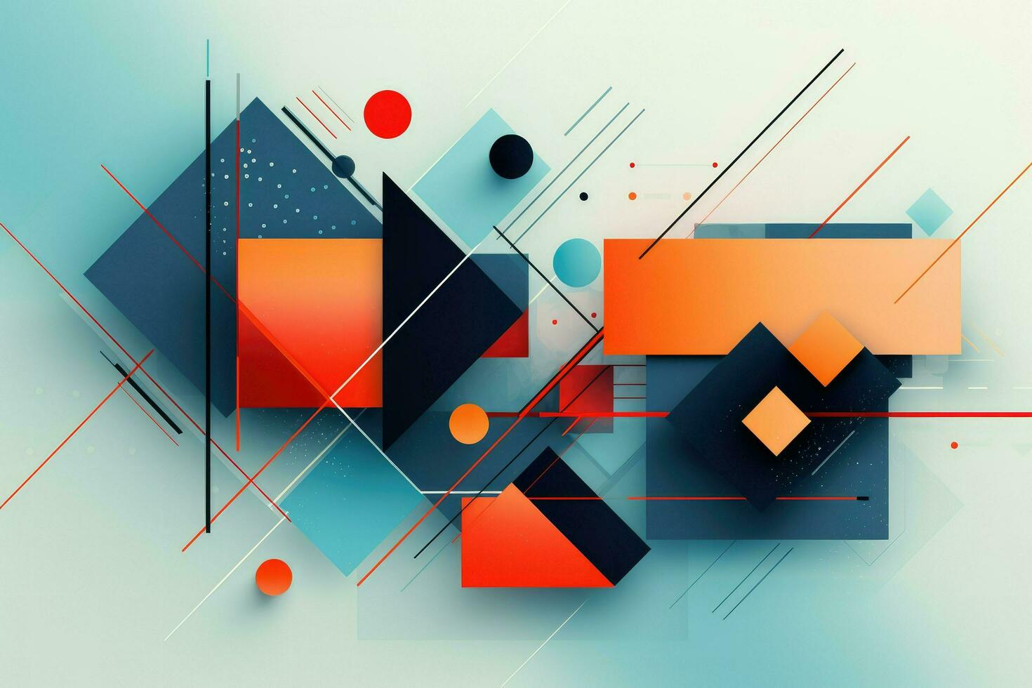 AI generated Abstract geometric composition, Abstract background with geometric shapes Ai generated photo