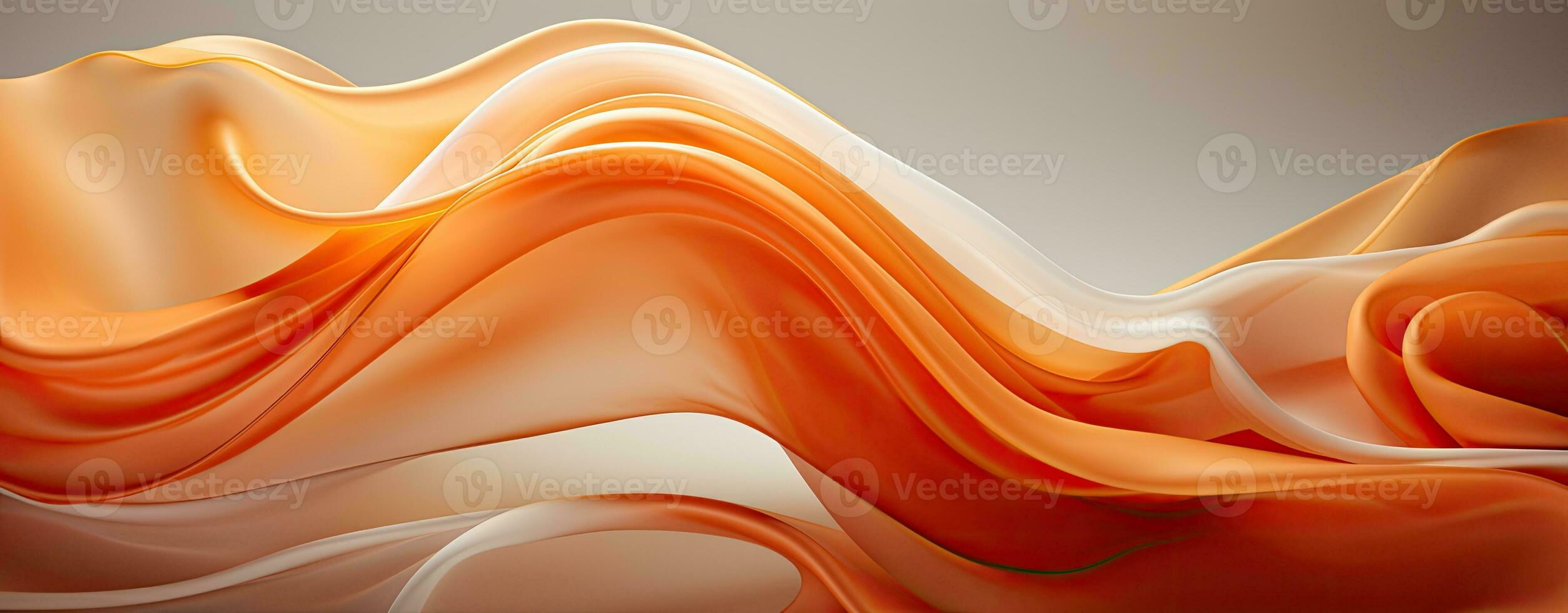 AI generated Abstract Silk Drapery in Peach Fuzz, Color of Elegance. photo