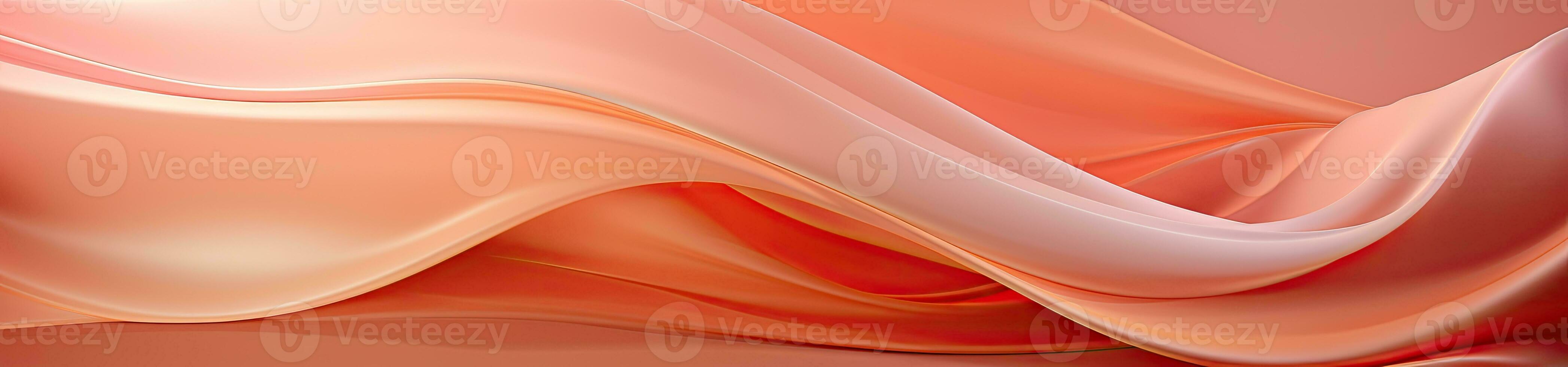 AI generated Abstract Silk Drapery in Peach Fuzz, Color of Elegance. photo
