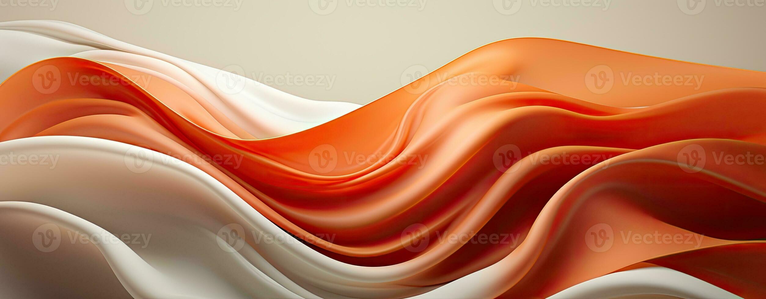 AI generated Abstract Silk Drapery in Peach Fuzz, Color of Elegance. photo