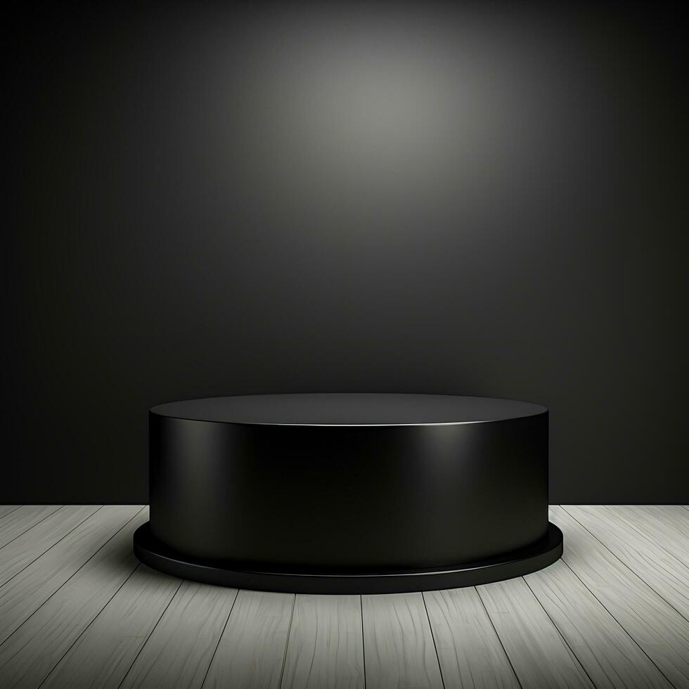 AI generated Elevate Your Presentation Modern Cylinder Pedestal Podium for Business Showcases, Generative Ai photo