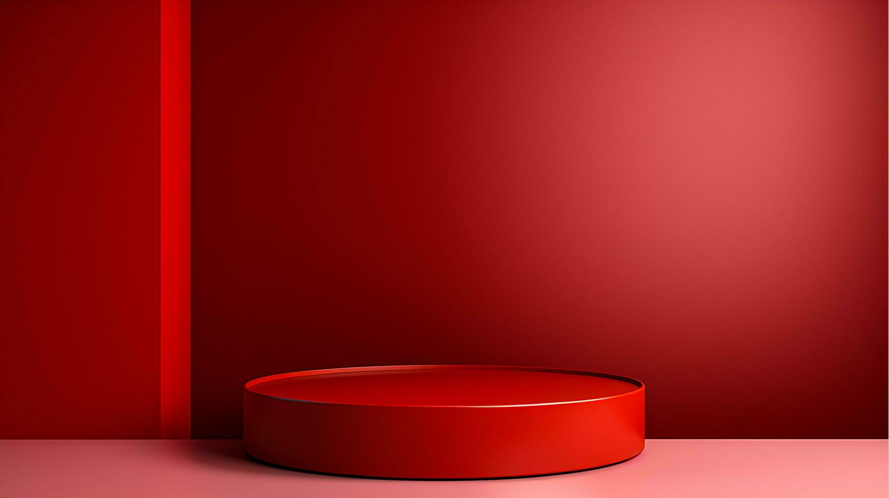 AI generated Minimalistic Pedestal Platform Clean Design Element for Product Showcase  Events, Generative Ai photo