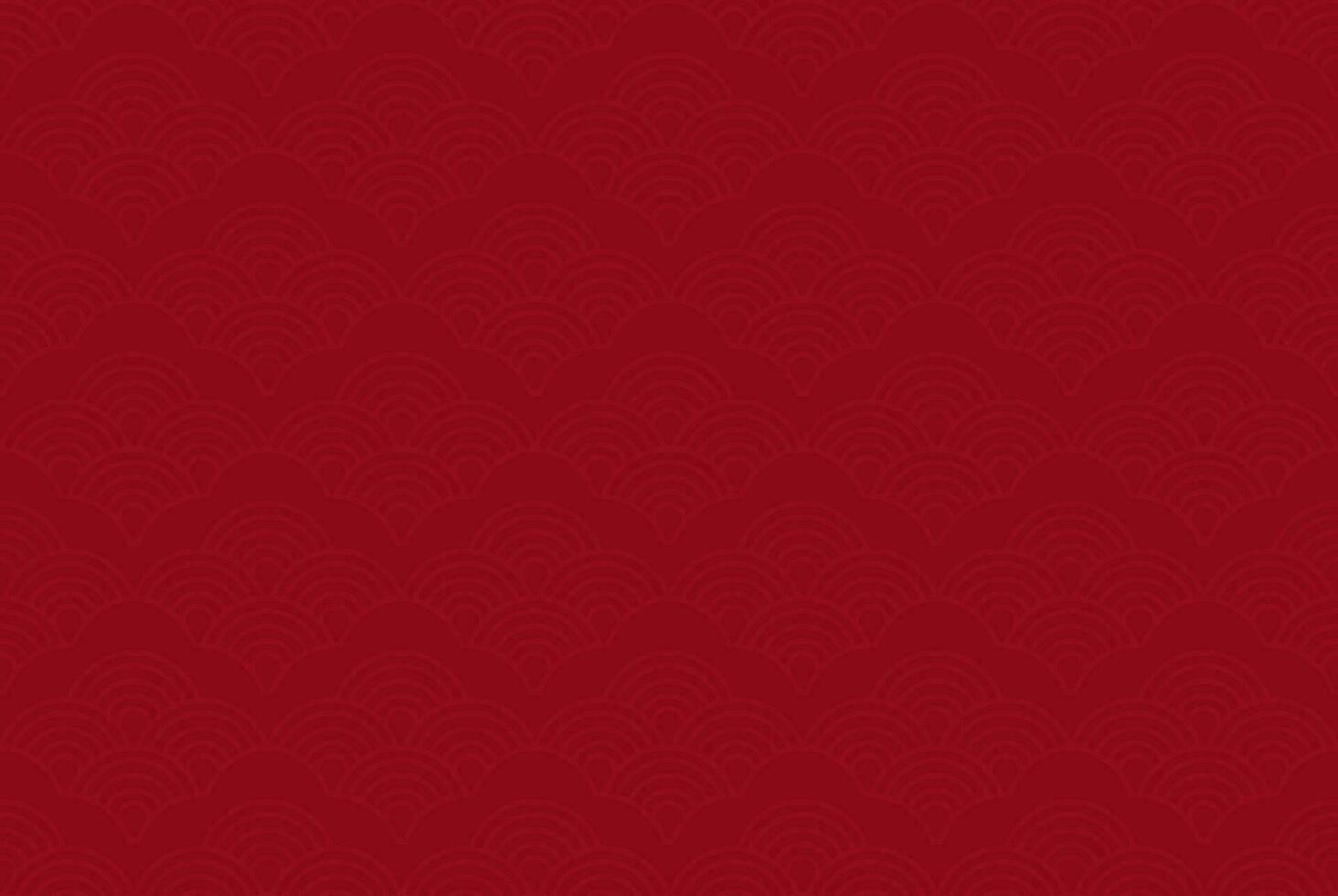 Seamless pattern with waves and red background. vector