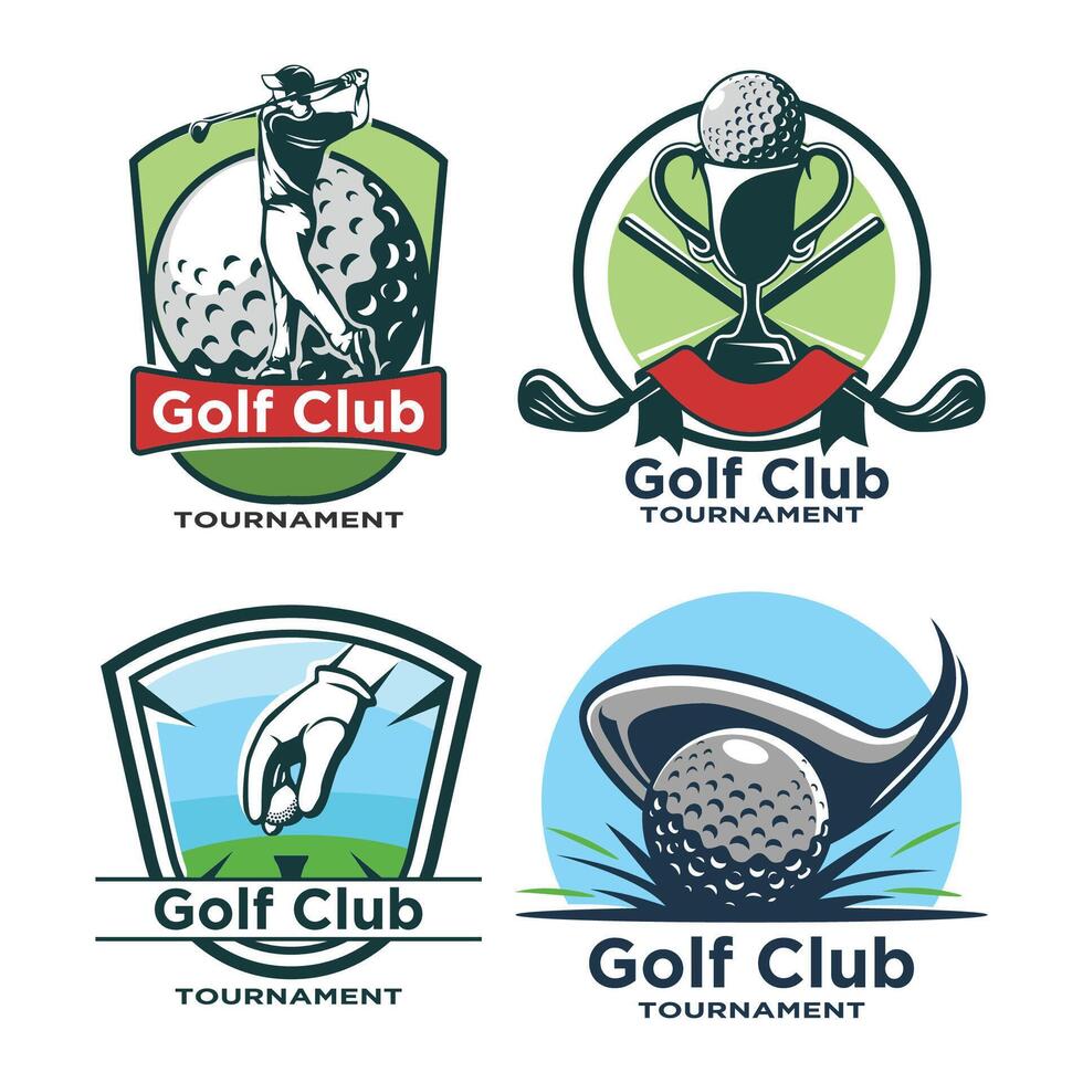 Set of golf tournament logo design template. 35721641 Vector Art at
