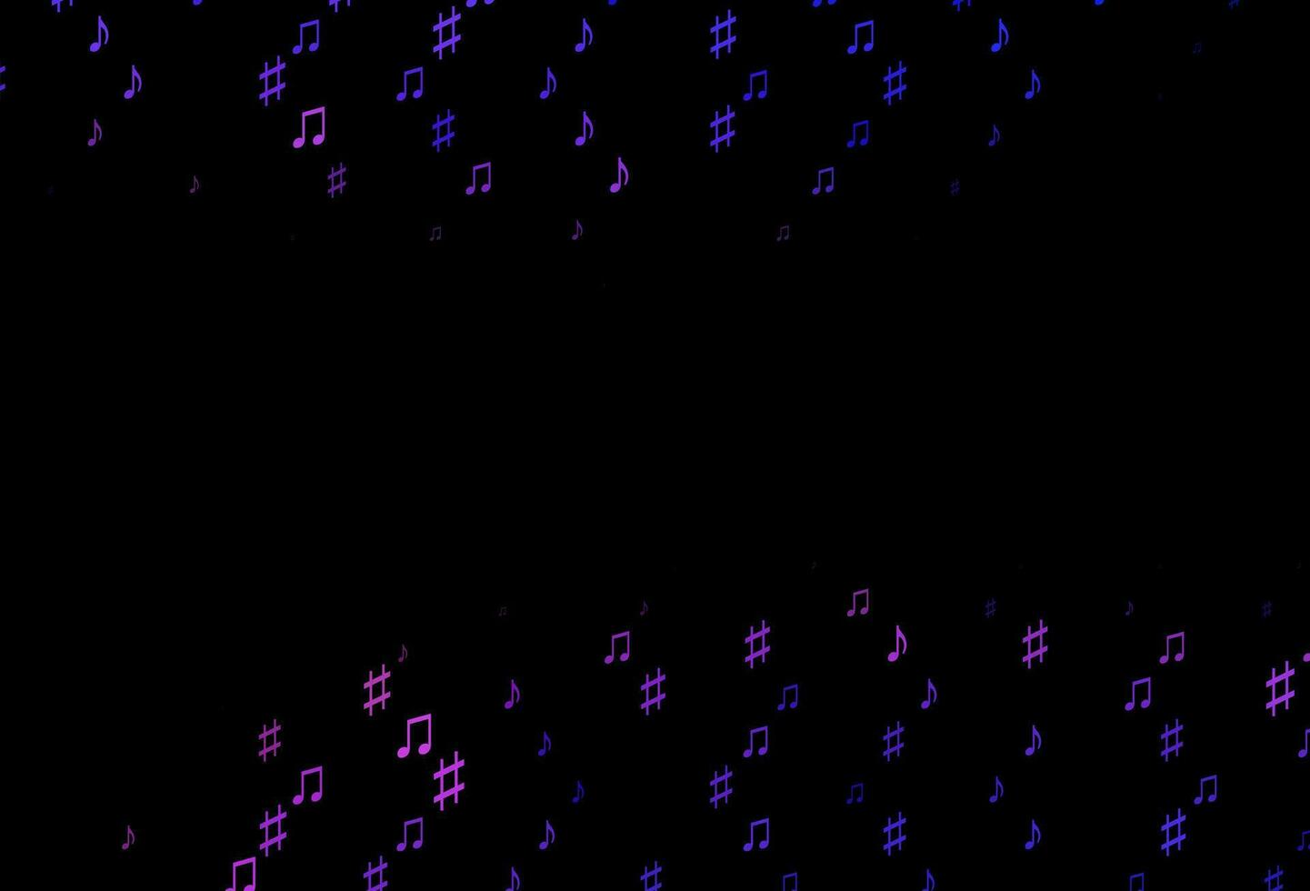 Dark Pink, Blue vector pattern with music elements.