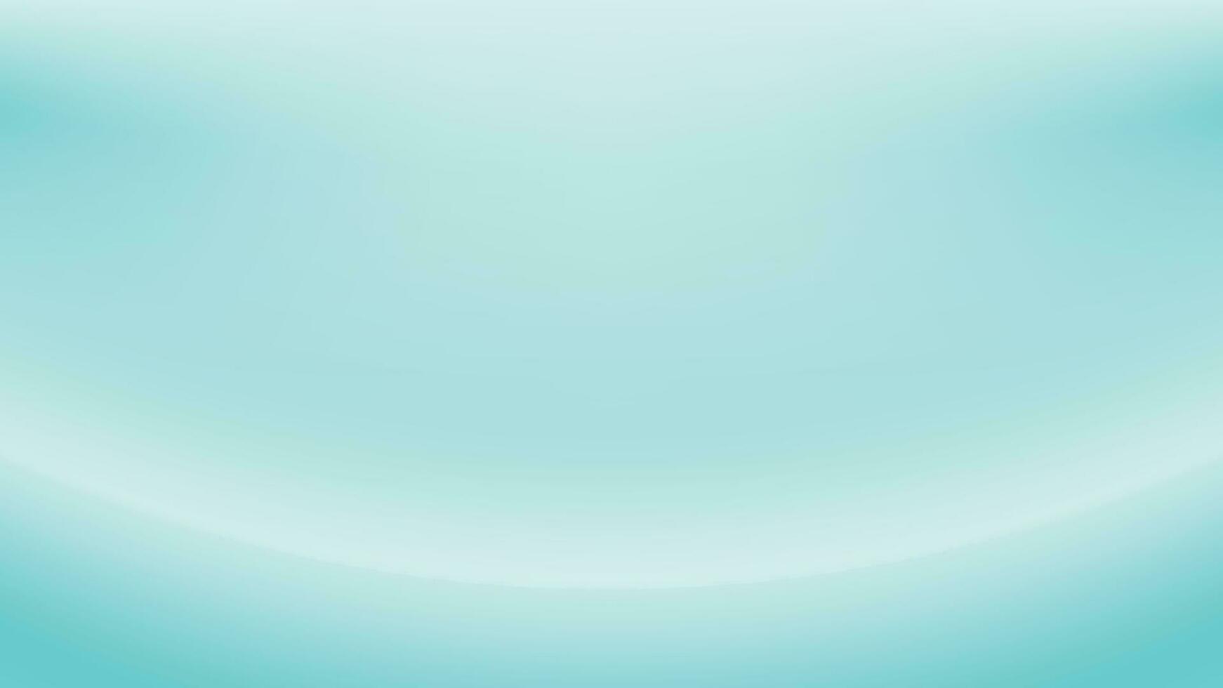 Blue Green colored studio gradient with light curve background. Vector illustration