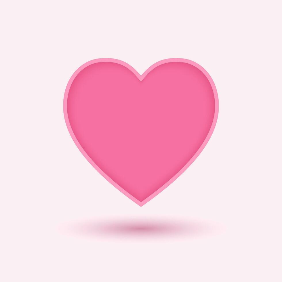 rosado corazón icono diseño. vector ilustración