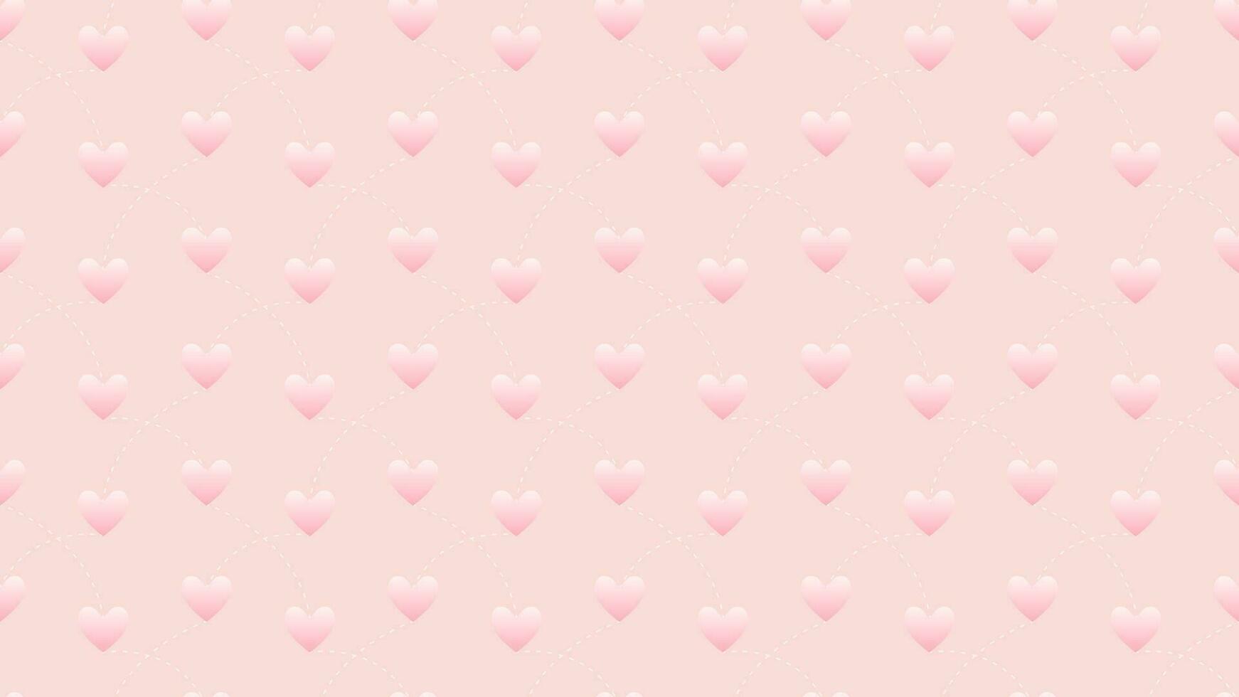 Pink heart seamless pattern pastel color background design. Vector illustration