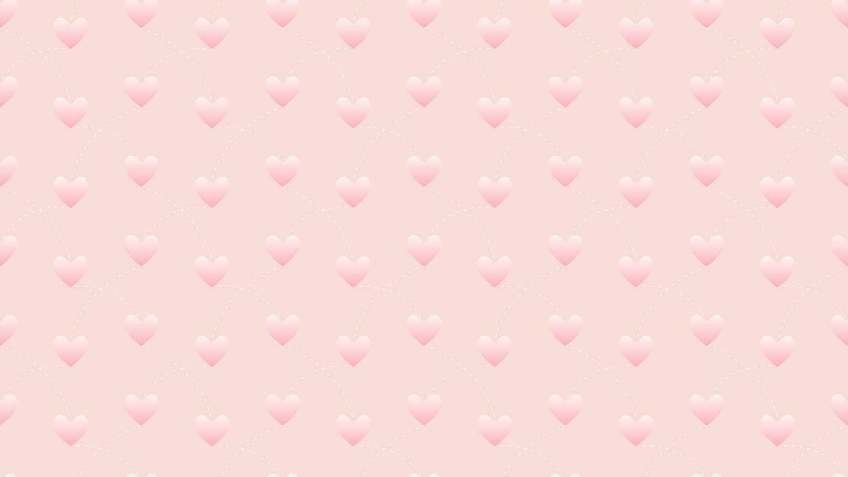 Pink heart seamless pattern pastel color background design. Vector illustration