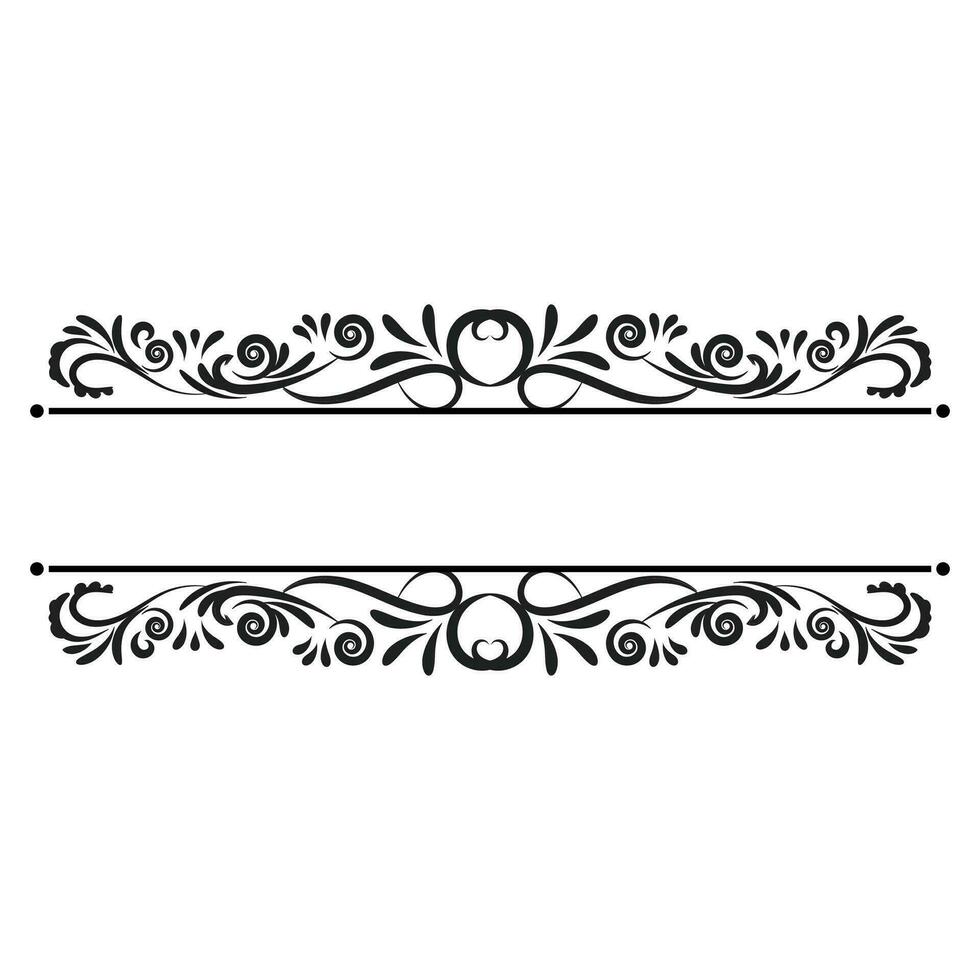 Vector vintage royal title border or text frame ornament elements, Luxury vintage Border wedding invitation card