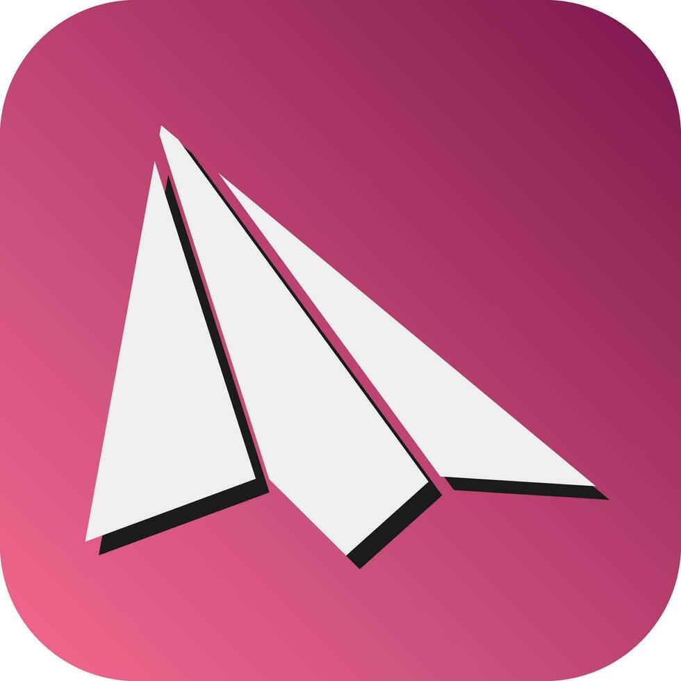 Paper Plane Vector Glyph Gradient Background Icon For Personal And Commercial Use.