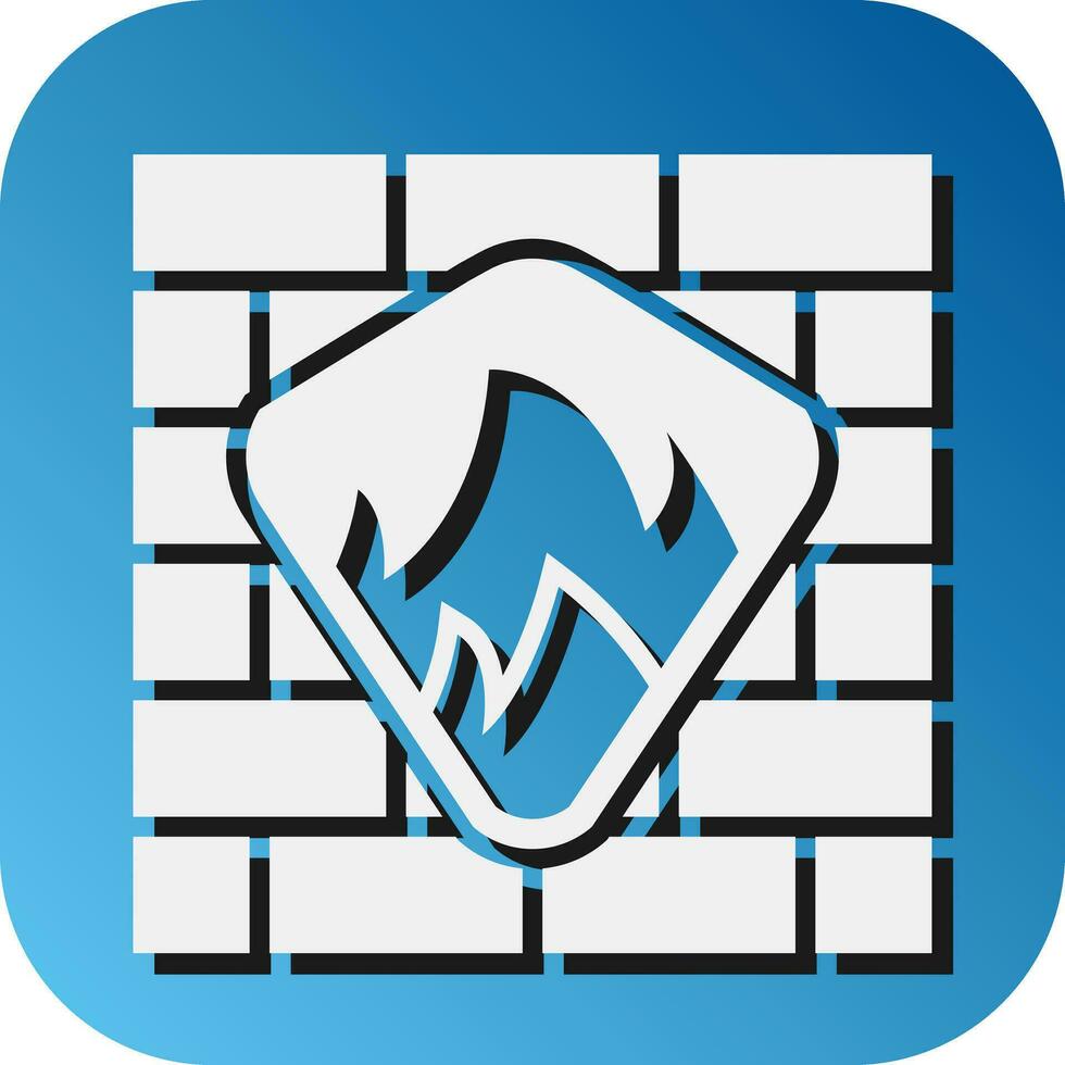 Firewall Vector Glyph Gradient Background Icon For Personal And Commercial Use.