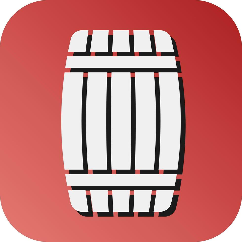 Barrel Vector Glyph Gradient Background Icon For Personal And Commercial Use.