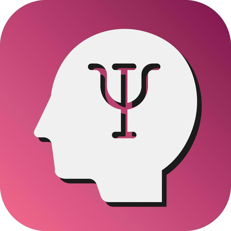 Psychology Vector Glyph Gradient Background Icon For Personal And Commercial Use.