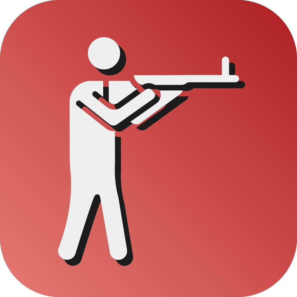Shooting Game Vector Glyph Gradient Background Icon For Personal And Commercial Use.