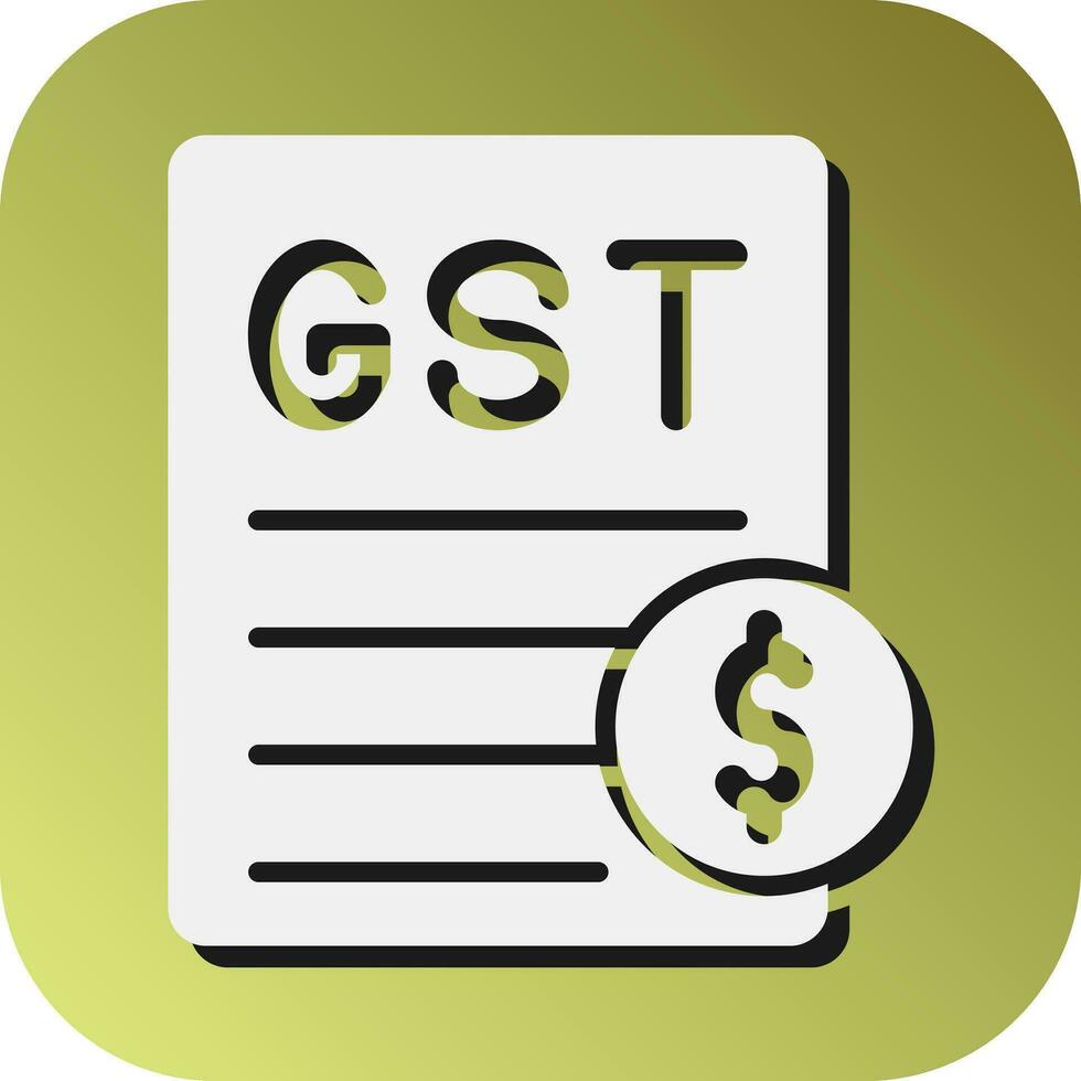 Gst Vector Glyph Gradient Background Icon For Personal And Commercial Use.