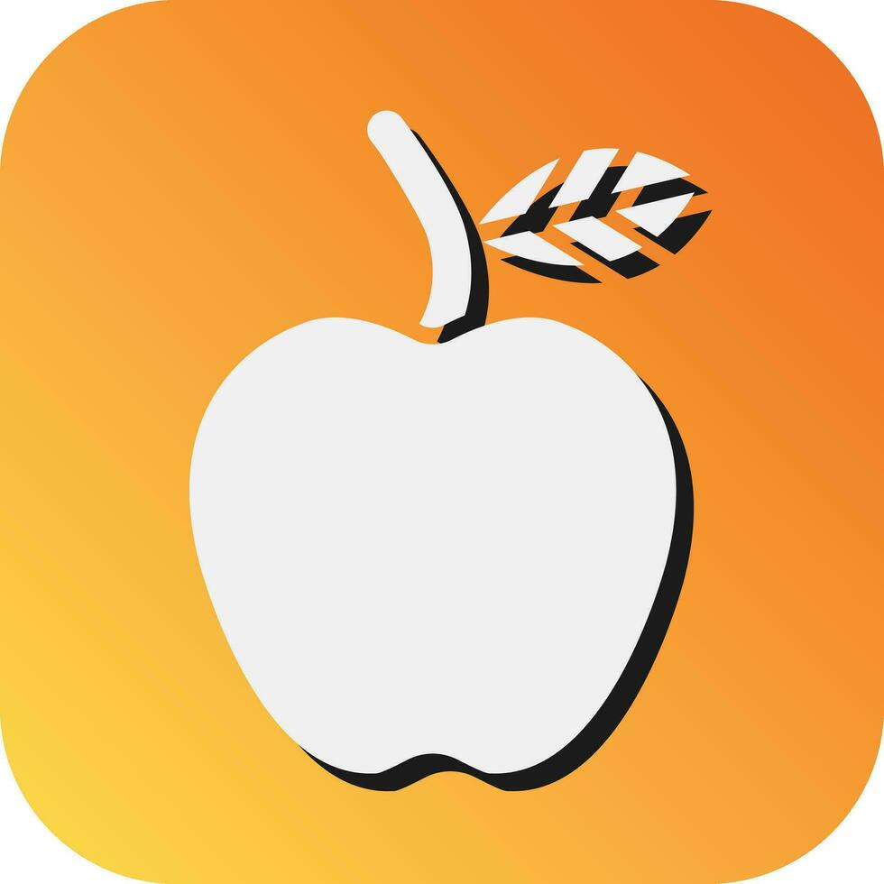 Apple Vector Glyph Gradient Background Icon For Personal And Commercial Use.
