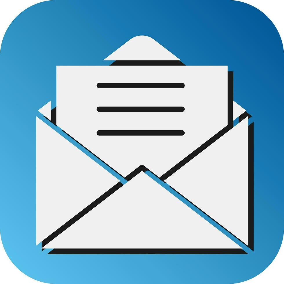 Envelope Vector Glyph Gradient Background Icon For Personal And Commercial Use.